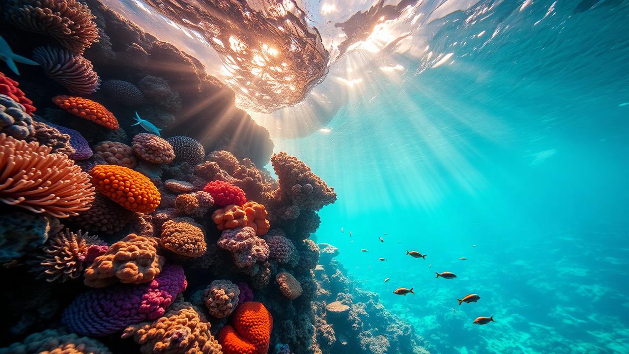 Coral colorido en la Gran Barrera