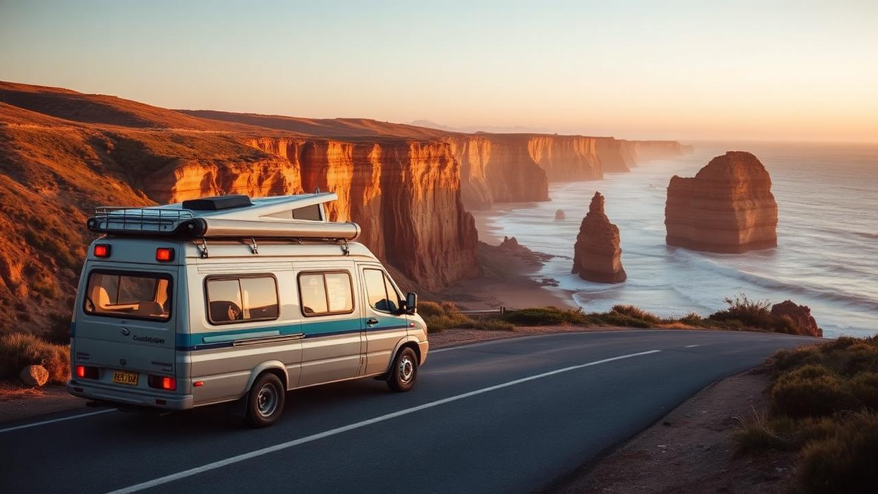 Van campervan en Great Ocean Road